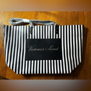 NEW! Victorias Secret Striped Tote Bag, Large, 21 x 12 inches